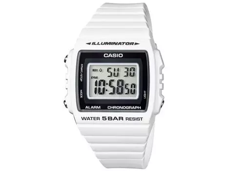 Casio Коллекция W-215H-7AJH Мужские часы Белый блистерная упаковка светодиодный секундомер