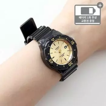 Casio Круглые часы из уретана черного золота
