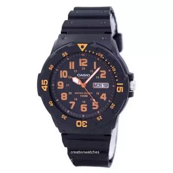 Casio Кварцевые аналоговые мужские часы с черным циферблатом MRW-200H-4BVDF MRW200H-4BVDF чёрный