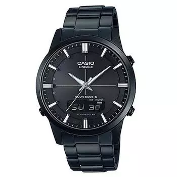 CASIO LINEAGE LCW M170DB 1AJF [LINEAGE 3H комбинированный ремешок из нержавеющей стали ЧЕРНЫЙ IP сапфир]