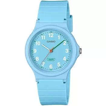 CASIO LQ-24B-2BJF [Коллекция CASIO] Круглые часы с синей смолой, аналоговые