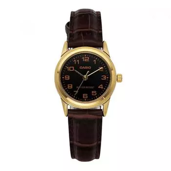 CaSio Ltp V001gl 1budf Ltp V001gl 1b аналоговые Sat студенческие женские часы S из кожи LTP-V001GL-1BUDF