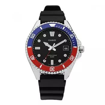 CaSio Mdv 10 1a2vdf Mdv 10 1a2 Аналоговые PepSi Mini Мужские уретановые часы MDV-10-1A2VDF