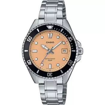 Casio Mdv 10d 4a2v [] [Casio] Стандартные аналоговые наручные часы для мальчиков и девочек, абрикосовый металл