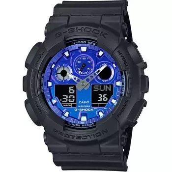 CASIO Men s G-SHOCK GA-100FL-1AJF [G-SHOCK Flame inside Series] Round Watch Black Resin