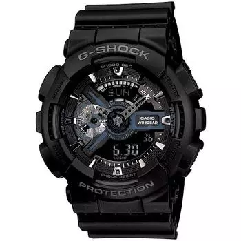 CASIO Men s G-SHOCK GA-110-1BJF [G-SHOCK] Round Watch Black Resin Digital Analog