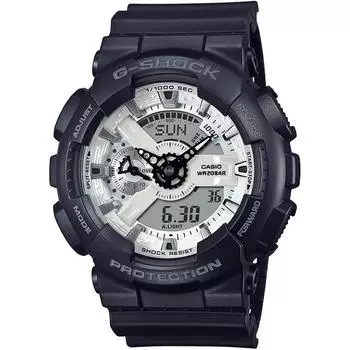 CASIO Men s G-SHOCK GA-110WD-1AJF [G-SHOCK Black and brilliant white Series] Round Watch Black