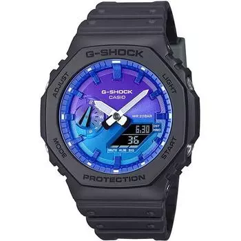 CASIO Men s G-SHOCK GA-2100FL-1AJF [G-SHOCK Flame inside Series] Round Watch Black Digital Analog