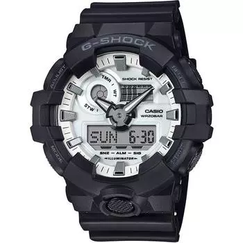 CASIO Men s G-SHOCK GA-700WD-1AJF [G-SHOCK Black and brilliant white Series] Round Watch Black