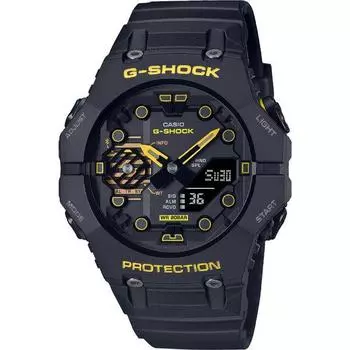CASIO Men s G-SHOCK GA-B001CY-1AJF [G-SHOCK Caution Yellow Series] Round Watch Black Carbon *Resin