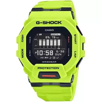 CASIO Men s G-SHOCK GBD-200-9JF [G-SHOCK 20 atm waterproof G-SQUAD] Square Watch Yellow Resin