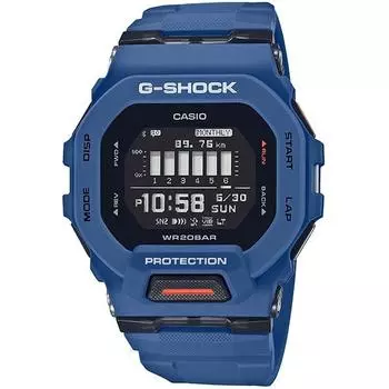 CASIO Men s G-SHOCK GBD-200-2JF [G-SHOCK 20 atm waterproof G-SQUAD] Square Watch Blue Resin Digital