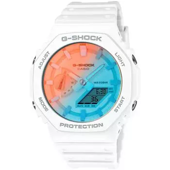 [Casio] Мужские часы G-Shock белые - Серия BEACH TIME LAPSE GA-2100TL-7AJF [Официальная японская модель]