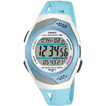 [Casio] Men s Sports Stopwatch Watch, Casio Collection STR-300J-2CJH Blue Lap & Split Timer