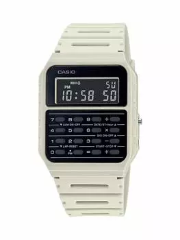 Casio Men s Vintage CA53W-1 Calculator Watch, Beige, Quartz Watch.