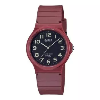 Casio Mq 24uc 4b [] Аналоговые часы с чипом Casey Chief Casio Pu Belt Unisex Matte Bordeaux