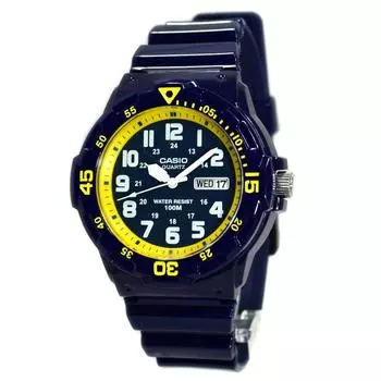 Casio Mrw 200hc 2b Mrw200hc 2b [] Casio Sports Gear Military Taste Navy Yellow Pear