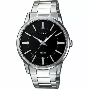 Casio MTP1303PD1AVEG Черные Серебряные мужские часы