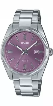 Casio MTP Series Analog Quartz Lavender Purple Sunray Steel Bracelet Bracelet (38,5 мм) Циферблат/нержавеющая сталь MTP-1302PD-6AVEF,