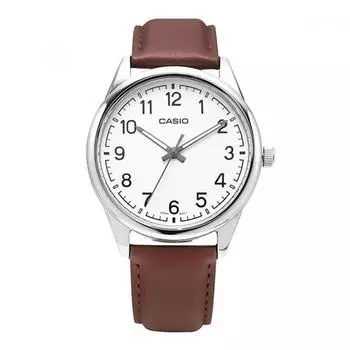 CaSio Mtp V005l 7b4udf Mtp V005l 7b4 Аналоговые Sat Студенческие Мужские Кожаные Часы MTP-V005L-7B4UDF