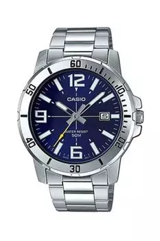 Casio MTP-VD01D-2BV Мужские спортивные часы Entiker из нержавеющей стали с синим циферблатом