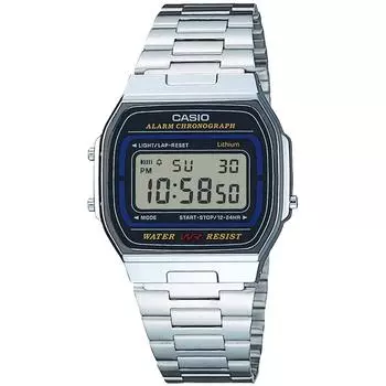 [Casio] Мужские часы Casio Collection A164WA-1QJH Серебряные часы из нержавеющей стали