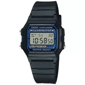 [Casio] Мужские часы Casio Collection F-105W-1AWJH Черные цифровые часы