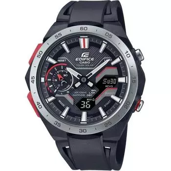 CASIO Мужские часы EDIFICE ECB-2200YP-1AJF [EDIFICE WINDFLOW] Круглые черные карбоновые *нержавеющая сталь
