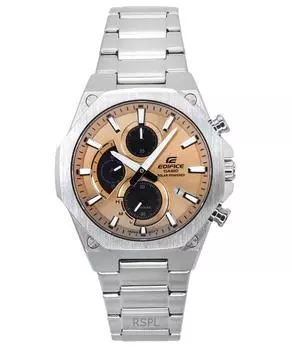 Casio Мужские часы Edifice Slim Line Analog Chronograph из нержавеющей стали с медным циферблатом Solar EFS-S570D-5A 100M медный