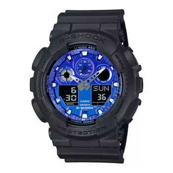 Casio Мужские часы G-Shock Flame Inside Series GA-100FL-1AJF Black — подлинная японская версия