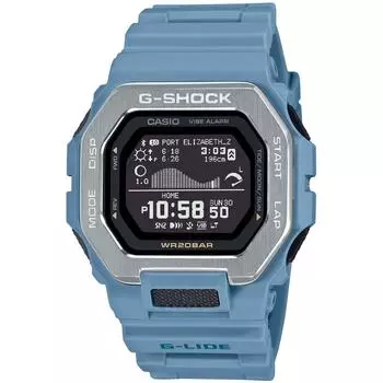 Casio Мужские часы G-SHOCK G-LIDE, Bluetooth, биомасса, пластик, японская модель, GBX-100-2AJF, синий