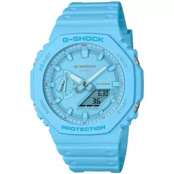 Casio Мужские часы G-Shock TONE-ONTONE Series GA-2100-2A2JF Turquoise [Японская модель]
