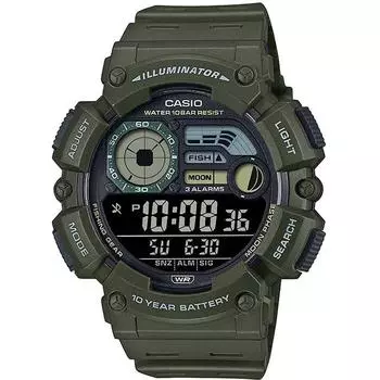 CASIO Мужские часы WS-1500H-3BJF [Коллекция CASIO] Круглые часы из смолы Цифровые