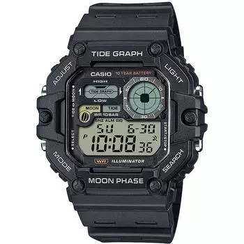 CASIO Мужские часы WS-1700H-1AJF [CASIO Collection] Квадратные часы Черная смола Цифровые
