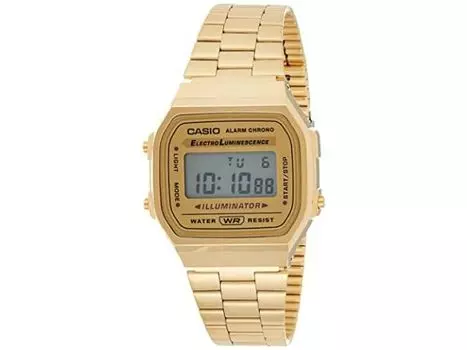 CASIO МУЖСКИЕ ЦИФРОВЫЕ ЧАСЫ ИЗ НЕРЖАВЕЮЩЕЙ СТАЛИ ЗОЛОТОГО ТОНА A168WG-9WDF НОВЫЕ из Японии