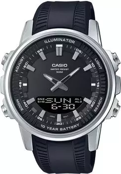 [Casio] Мужские кварцевые часы CASIO World Time Ana-Digi AMW-880-1AV Black Overseas Model [Параллельный импорт]