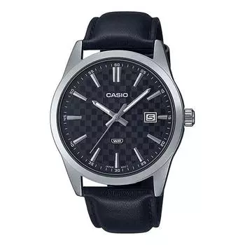 Casio Мужские модные часы с кожаным ремешком MTP-VD03L-1A