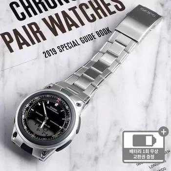 Casio Мужские модные металлические наручные часы серебристого цвета