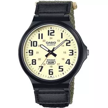 CASIO Мужские MW-240B-3BJF [Коллекция CASIO] Круглые часы из смолы, аналоговые