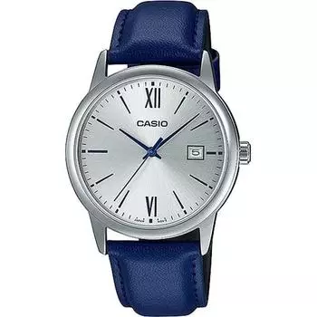 Casio Мужские наручные часы с кожаным ремешком MTP-V002L-2B3U