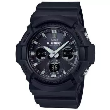 Casio Мужские радиоуправляемые часы G-Shock Solar GAW-100B-1AJF, черные, авторизованная версия в Японии