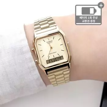 Casio Мужские винтажные ретро-модные металлические наручные часы