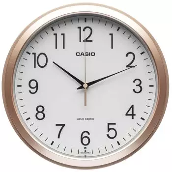 Casio Настенный настенный радиоприемник секундная стрелка останавливается на Pearl Clock, часы, аналоговые, маленькие, ночь, розовые, IQ-352AMJ-4JF