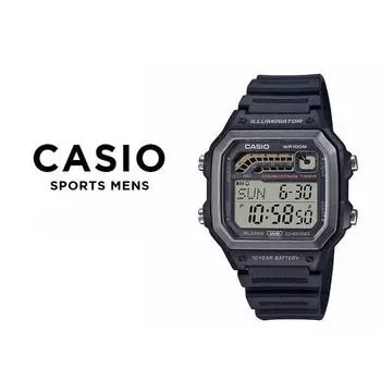 CASIO + оригинальный корпус с таймером обратного отсчета, 10 лет, спортивные цифровые электронные часы с батарейкой