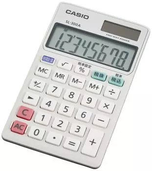 Casio Personal Calculator Calculation Notebook Type 8 Digit Practical Calculator Silver Time/Tax SL-300A-N