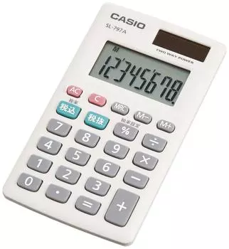 Casio Personal Calculator Tax Calculation Card Type 8 Digit SL-797A-N