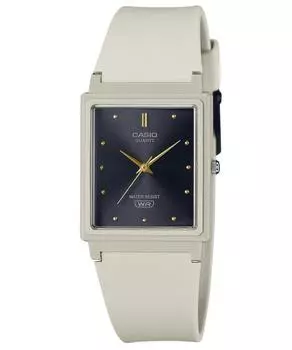 Casio POP Analog бежевый смоляной ремешок черный циферблат кварцевые женские часы MQ-38UC-8A чёрный