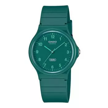 Casio POP Analog Bio Based Resina Seite Green Dial Quartz MQ-24B-3B Unisex Watch зелёный