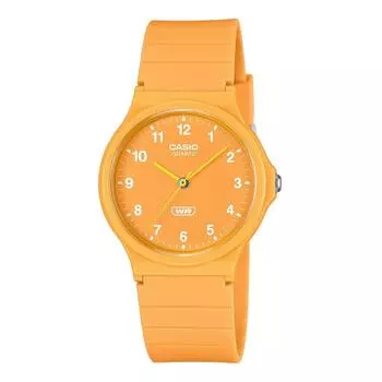 Casio POP Analog Bio Based Resina Sequined Remesh Orange Dial Quartz MQ-24B-9B Unisex Watch оранжевый