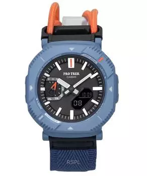 Casio Pro Trek Hiker Line Analog Digital Mobile Link Cloth Remesh Grey Dial Tough Solar PRJ-B001B-2 100M Мужские часы серый